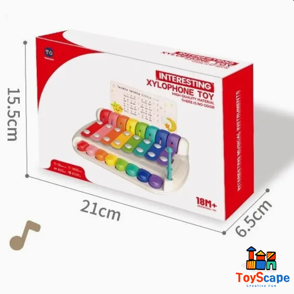 2-in-1 Baby Piano Toy Xylophone Knock Piano Musical - Image 7