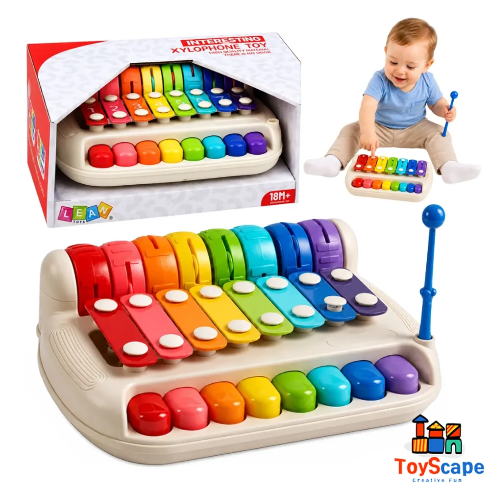 2-in-1 Baby Piano Toy Xylophone Knock Piano Musical