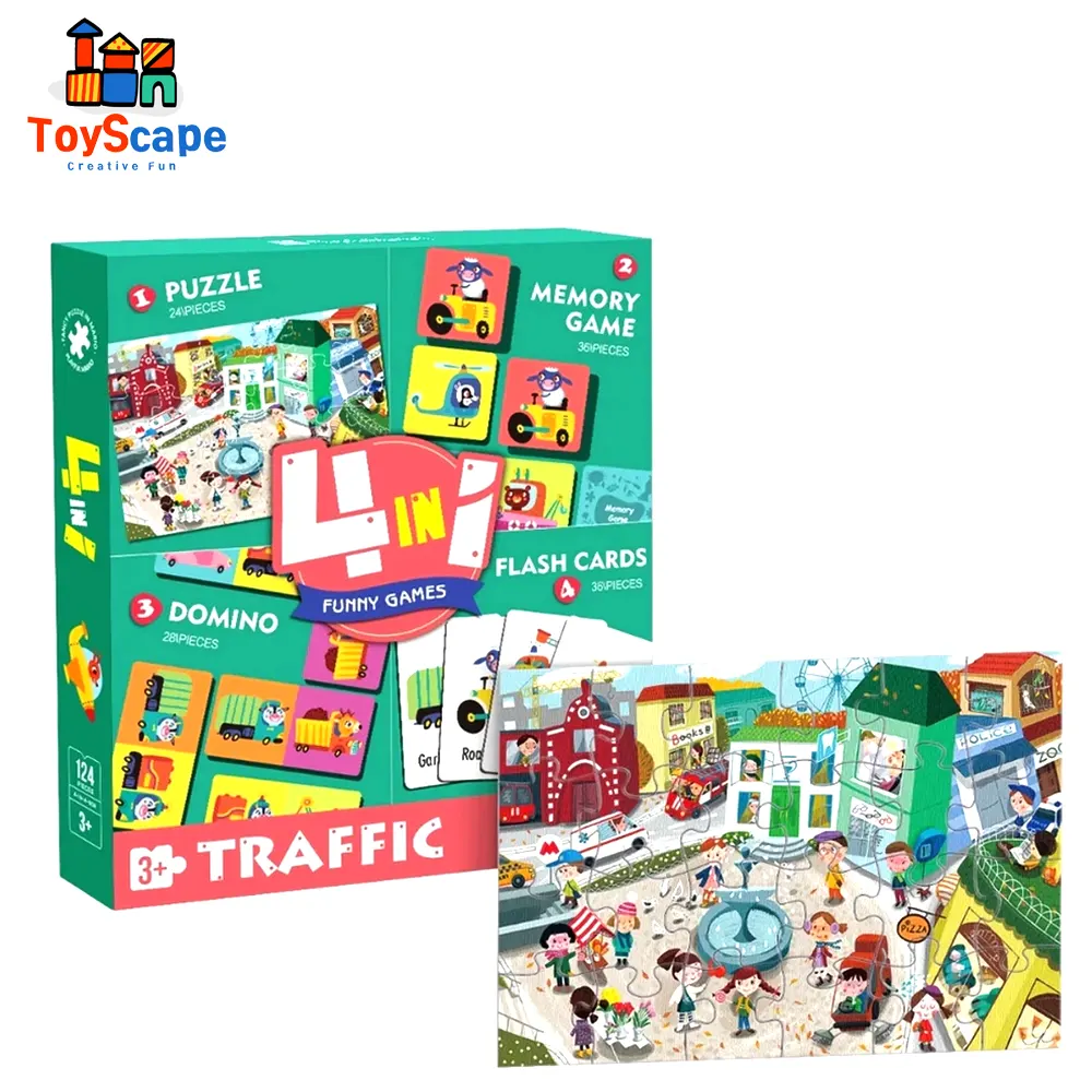 4-in-1 Traffic Educational Game Set - Image 2