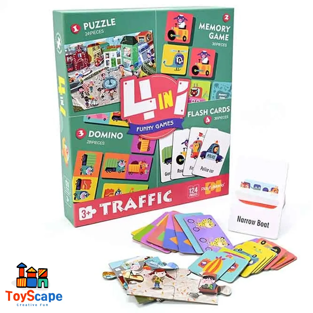4-in-1 Traffic Educational Game Set