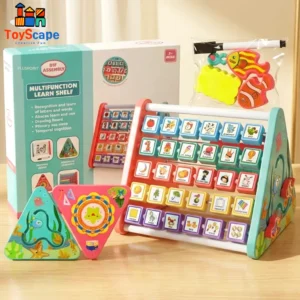 5-in-1 Multifunction Learning Activity Shelf for Kids