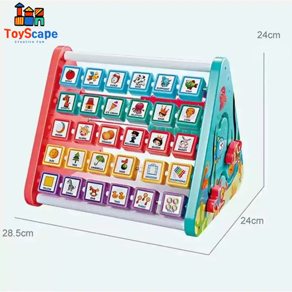 5-in-1 Multifunction Learning Activity Shelf for Kids - Image 4