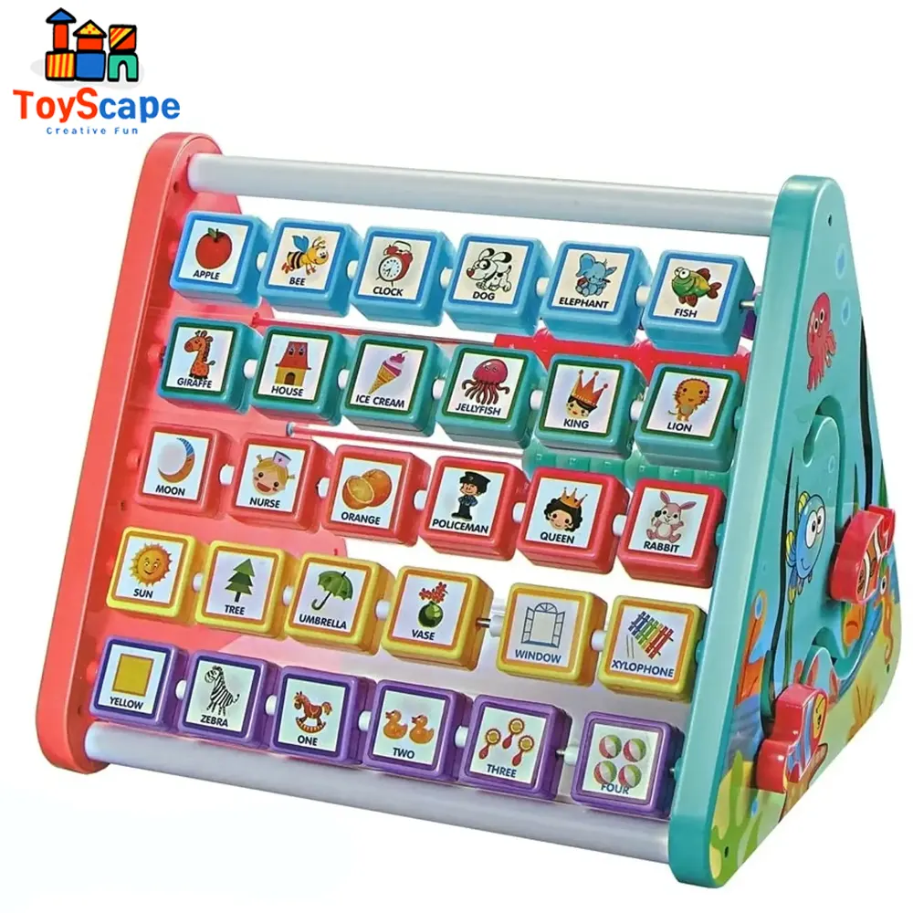 5-in-1 Multifunction Learning Activity Shelf for Kids - Image 2
