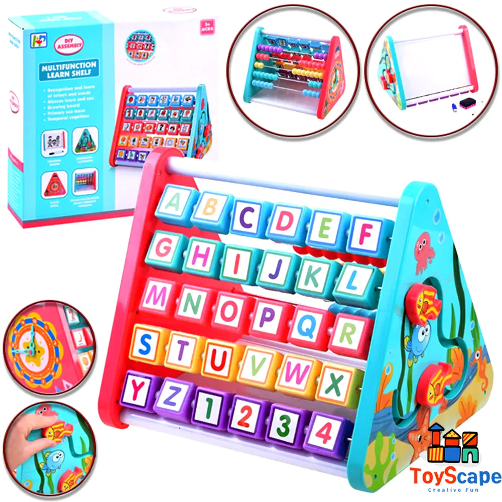 5-in-1 Multifunction Learning Activity Shelf for Kids - Image 6