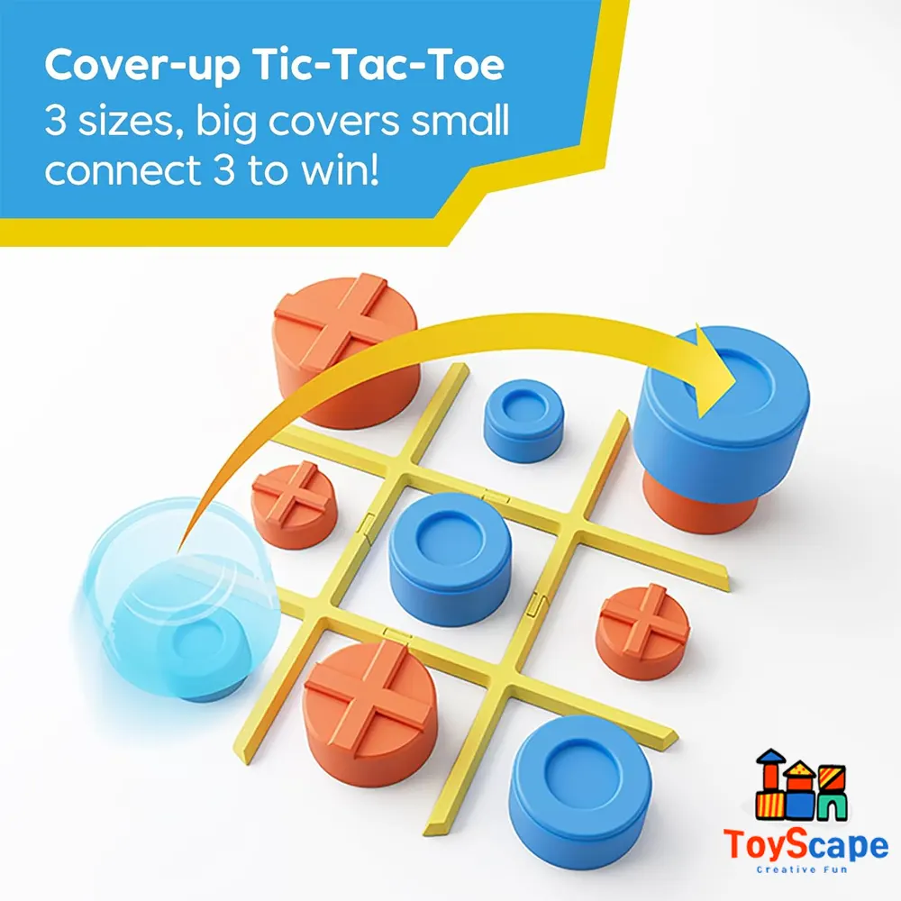 Tic Tac Toe Bolt Game | 3-in-1 Portable Travel Handheld Puzzle Game - Image 6
