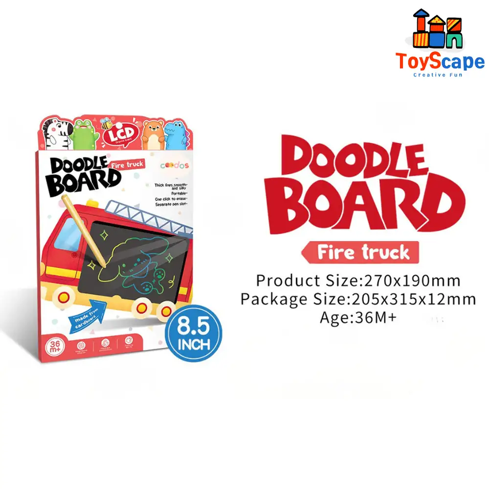 Fire Truck LCD Doodle Board – 8.5 Inch - Image 2