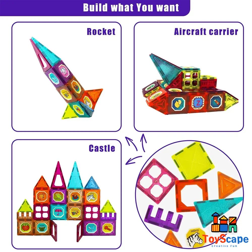 Magnetic Building Tiles – 32 Pieces - Image 6