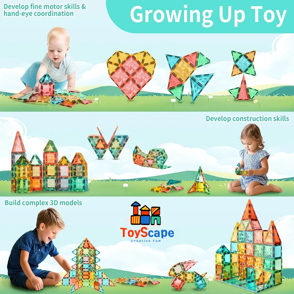 Magnetic Building Tiles – 32 Pieces - Image 3