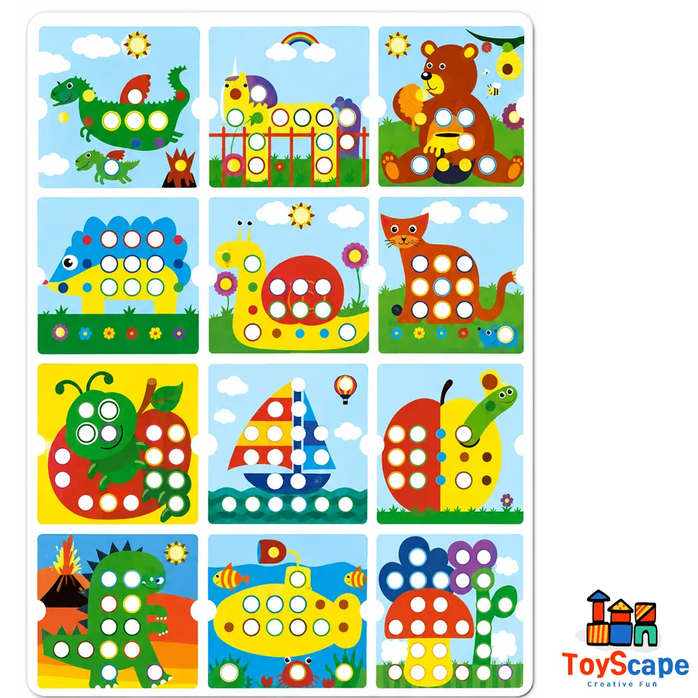 Mini Button Idea Color Matching Activity - Image 4