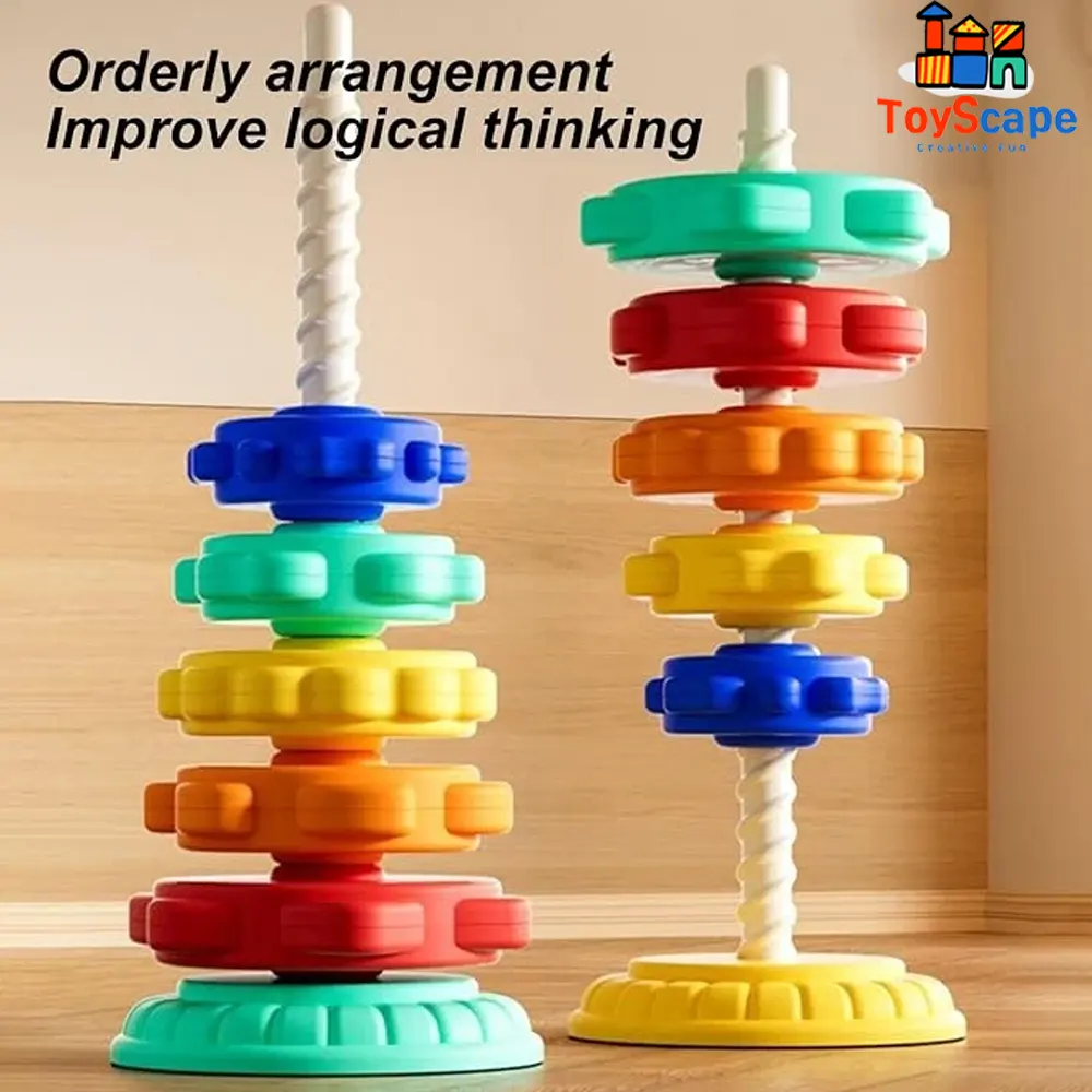 Colour Tower – Spinning Stacking Toy - Image 5