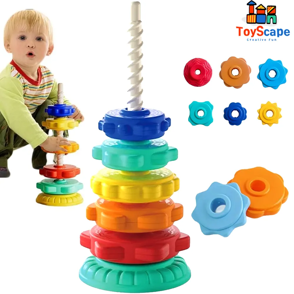 Colour Tower – Spinning Stacking Toy - Image 4