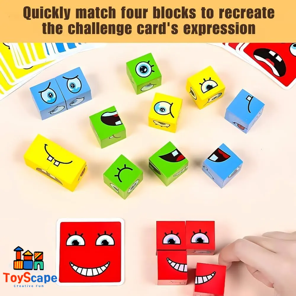 Emoji Rubik's Cube Card Game with Buzzer - Image 2