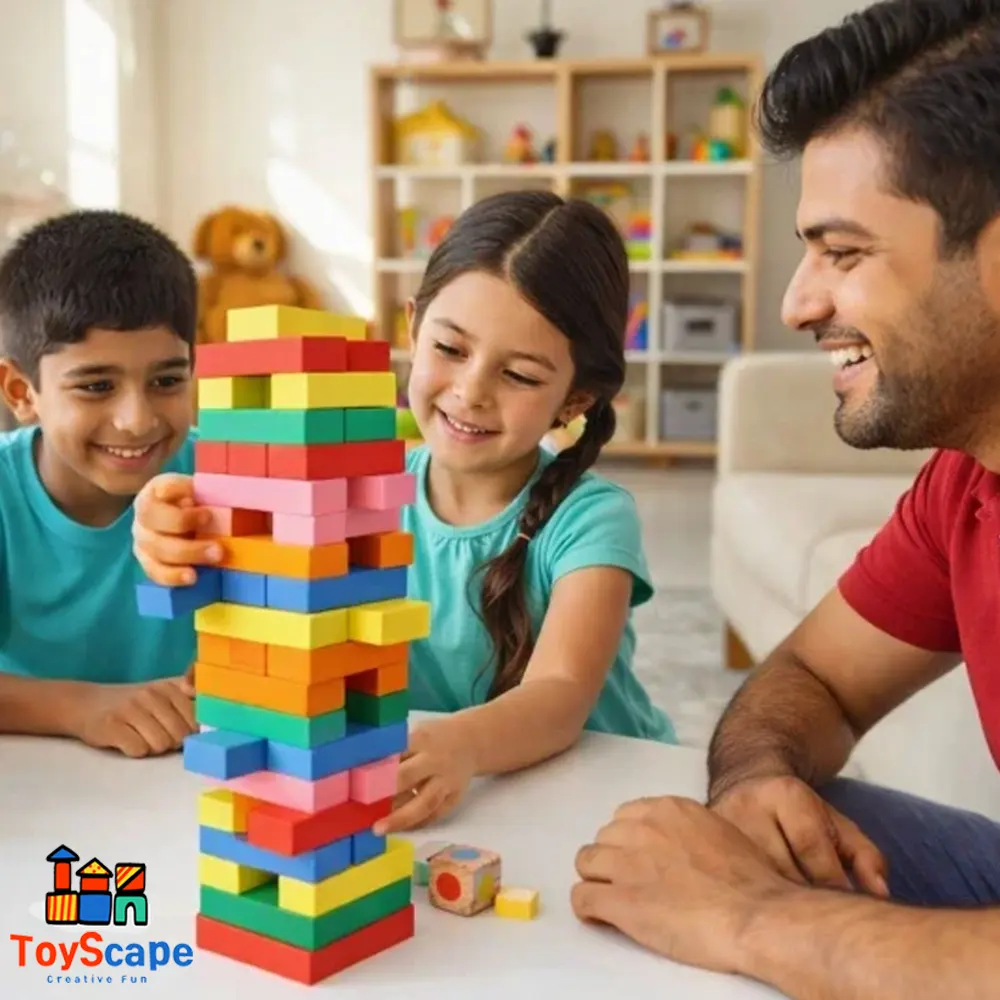 Jenga Stacking Game – 72 Pieces - Image 4