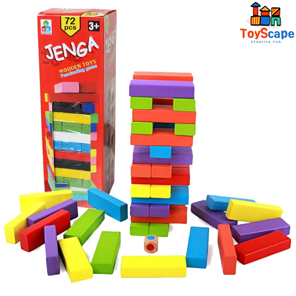 Jenga Stacking Game – 72 Pieces - Image 3