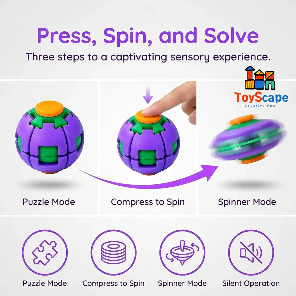 Colorful 3D Fidget Spinner Ball - Image 3
