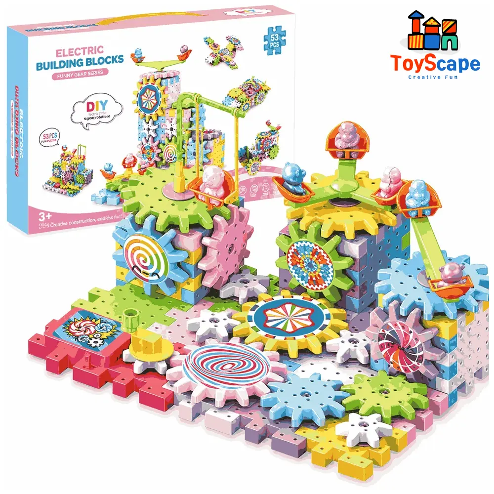 83-Piece Electric Gear Building Blocks Set