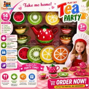 14-Piece Fruit Tea Party Play Set
