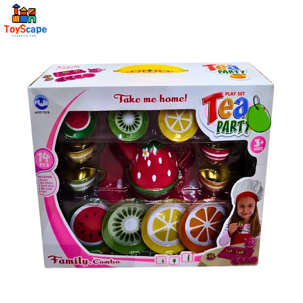 14-Piece Fruit Tea Party Play Set - Image 4