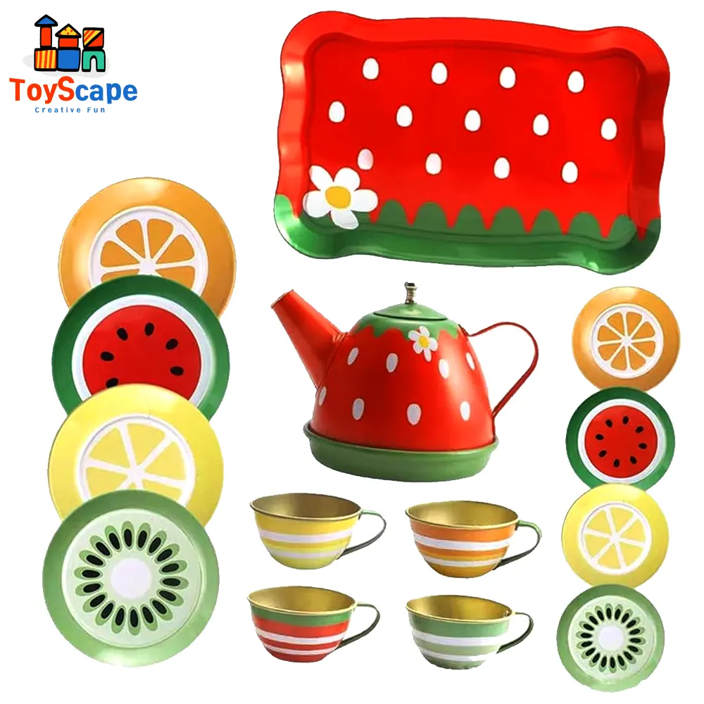14-Piece Fruit Tea Party Play Set - Image 2