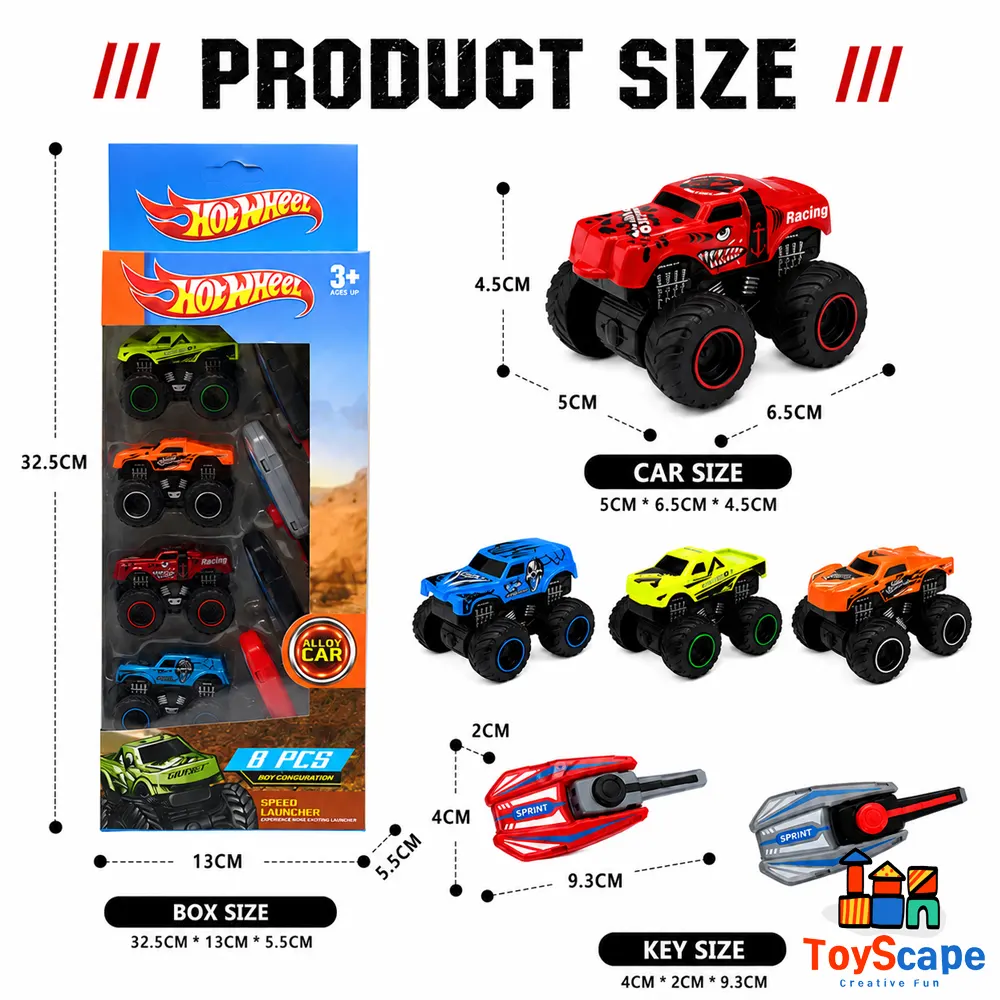 Hot Wheel Monster Truck With Keys and Launcher - Image 6