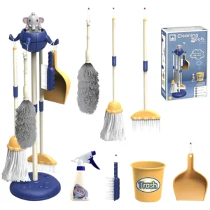 Kids Cleaning Tools Pretend Play Set – 8 Pieces