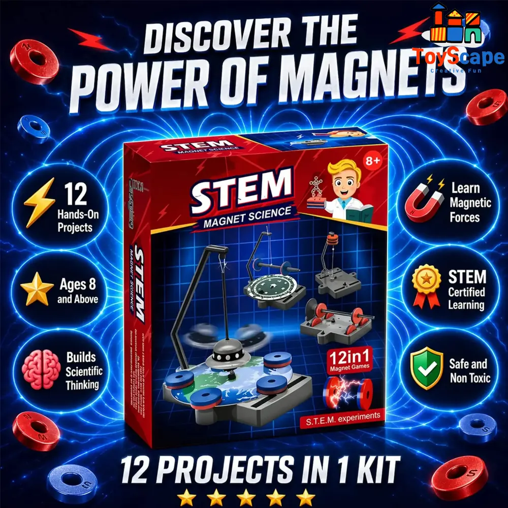 STEM Magnet Science 12-in-1 Scientific Experiment Kit - Image 5