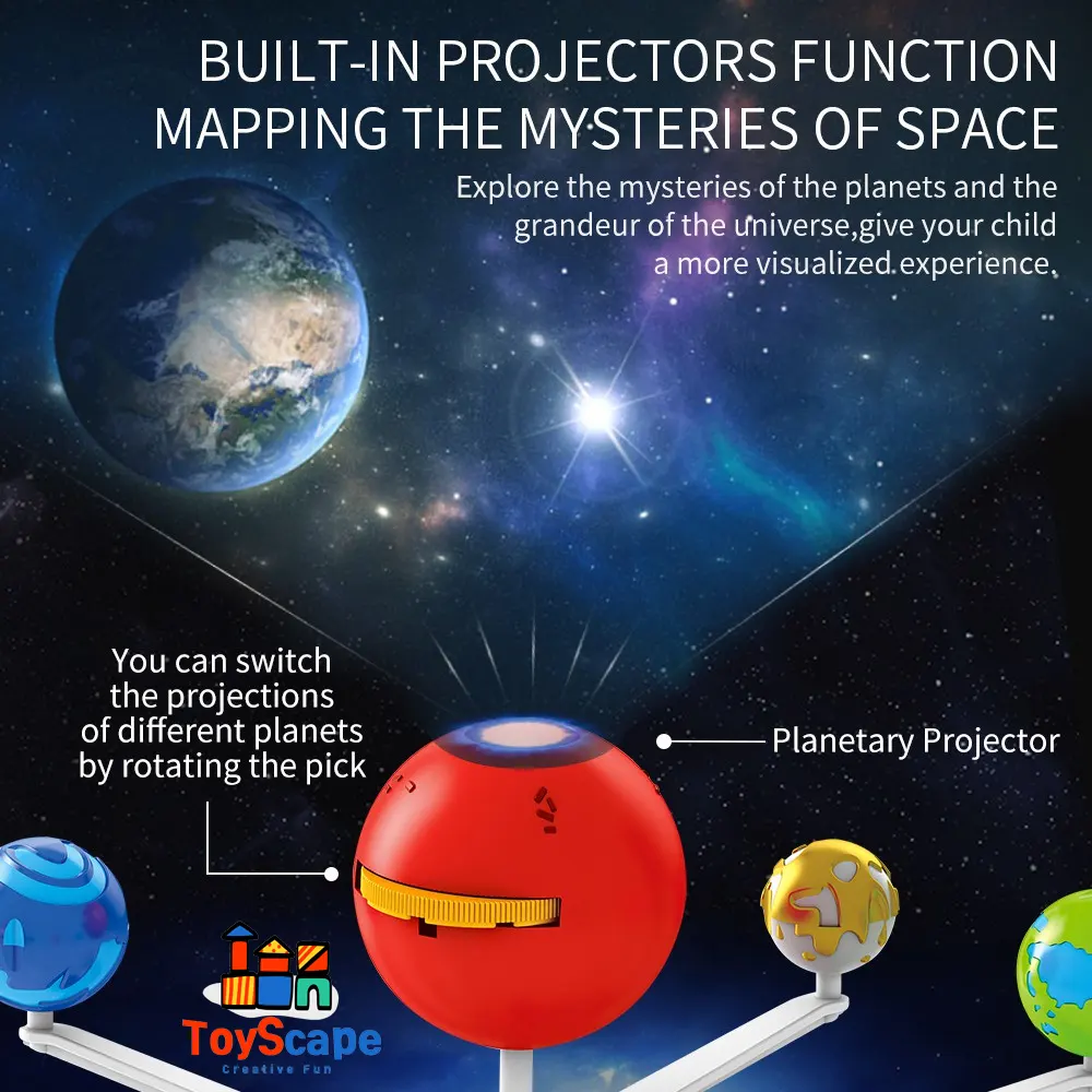 STEM Rotating Planet – 360° Solar System Projector - Image 4