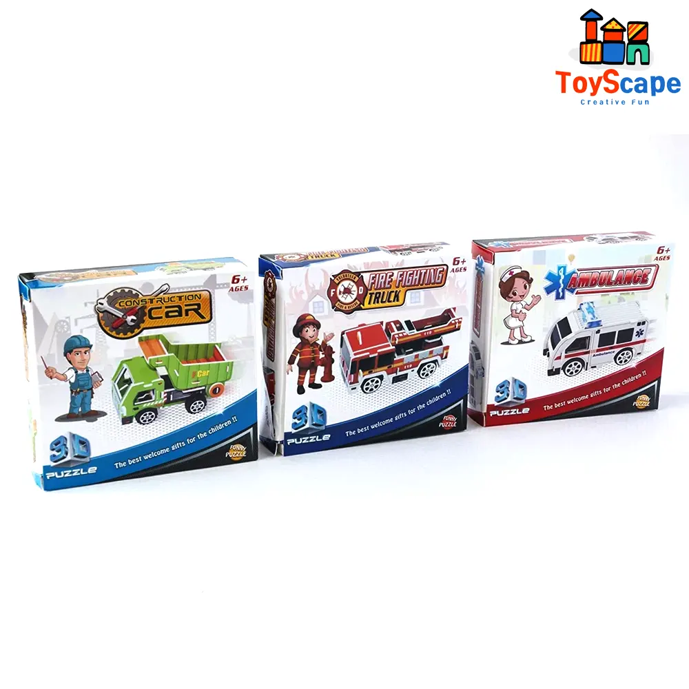 3D Puzzle Pull-Back Vehicles – Mini Vehicle Building Kit - Image 11