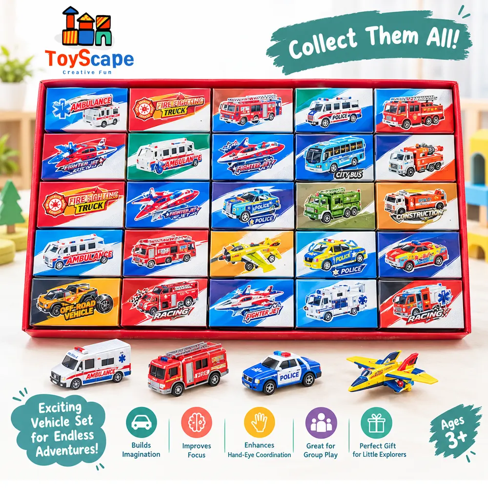 3D Puzzle Pull-Back Vehicles – Mini Vehicle Building Kit