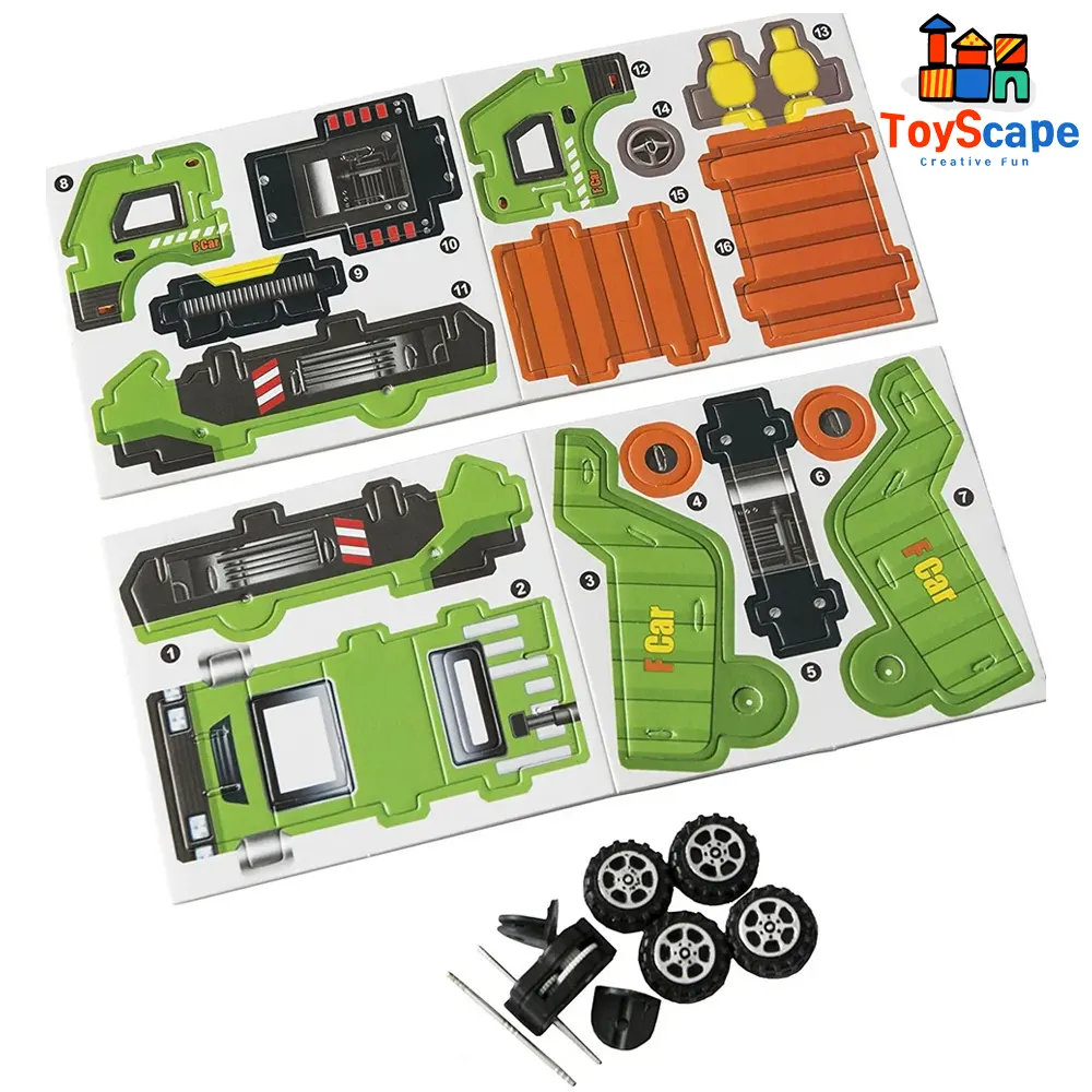 3D Puzzle Pull-Back Vehicles – Mini Vehicle Building Kit - Image 7