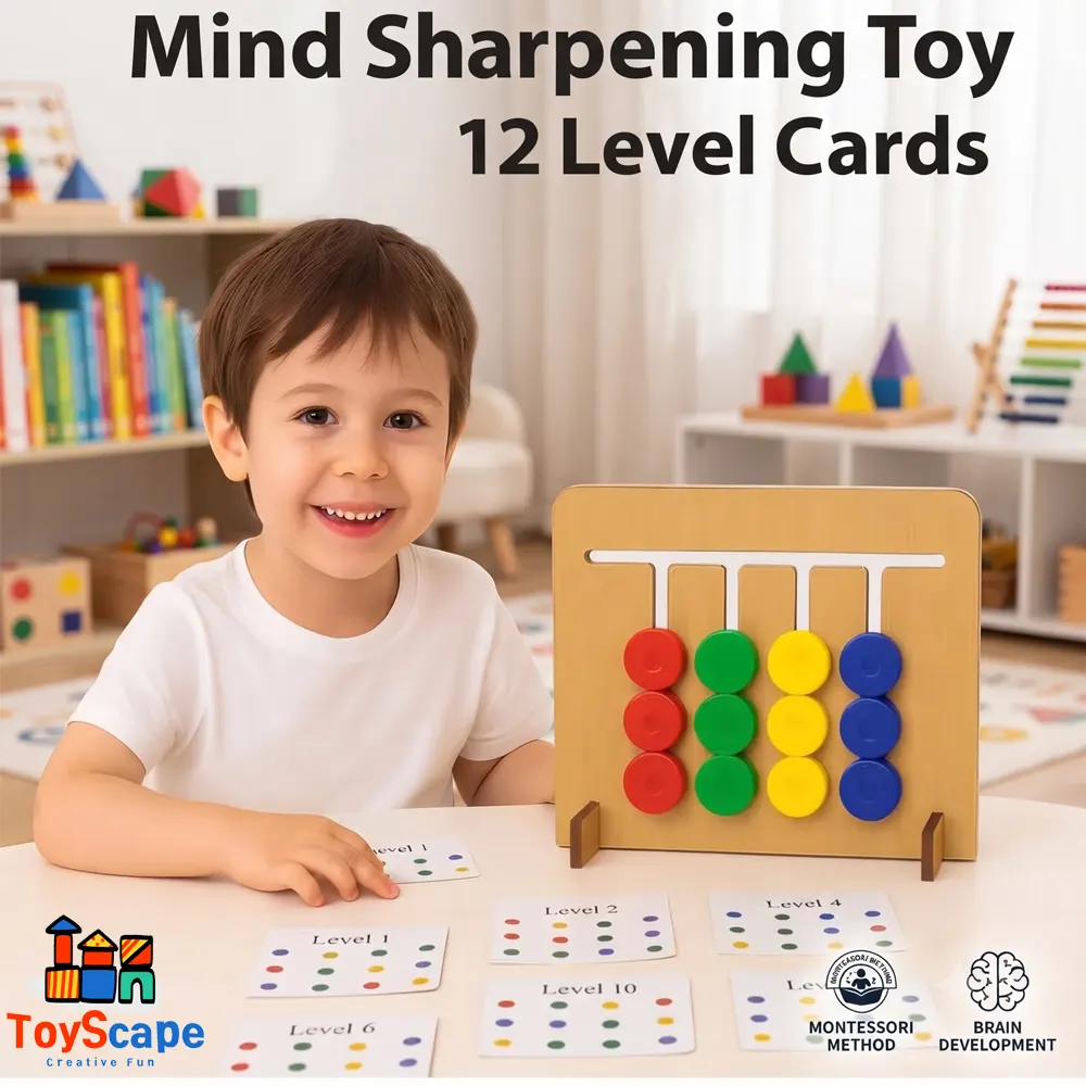 Wooden Pattern & Logic Game – 2-in-1 Double-Sided - Image 4