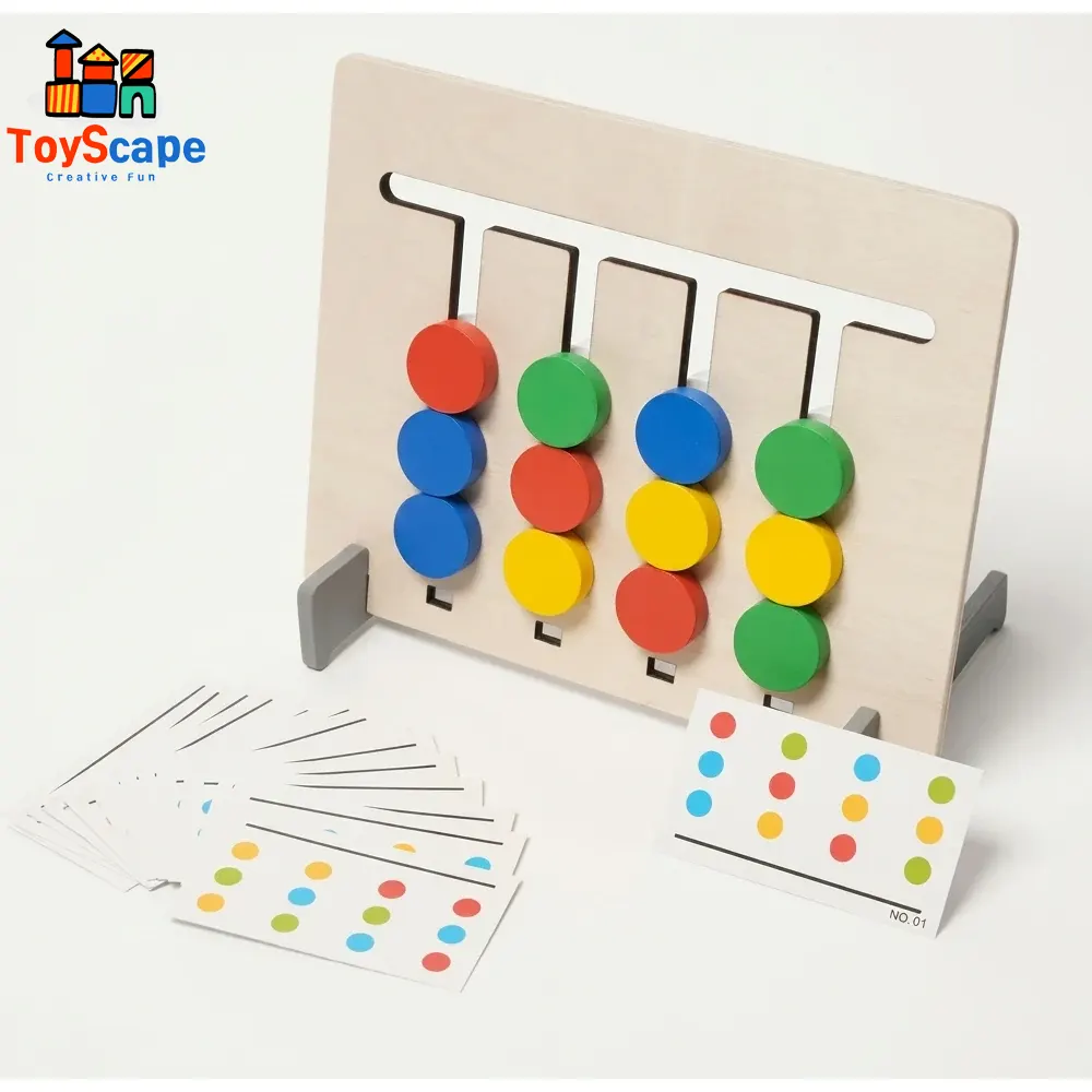 Wooden Pattern & Logic Game – 2-in-1 Double-Sided - Image 5