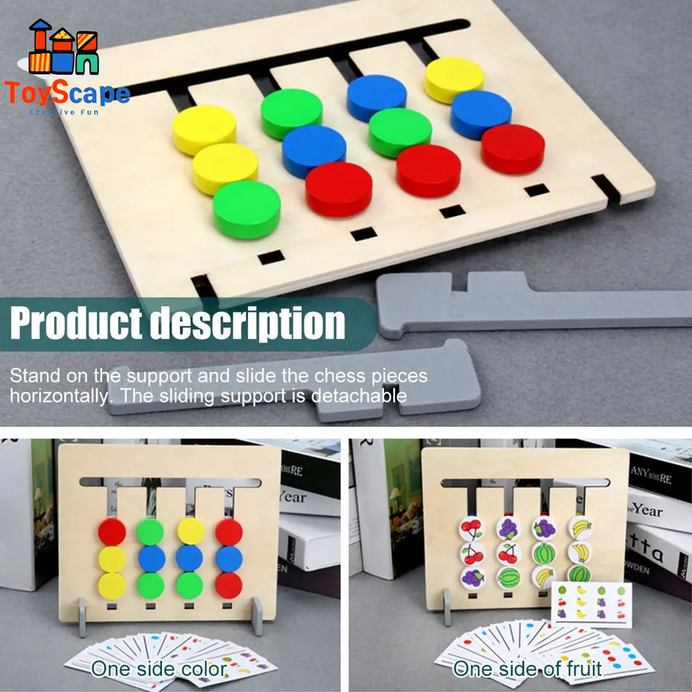 Wooden Pattern & Logic Game – 2-in-1 Double-Sided - Image 9