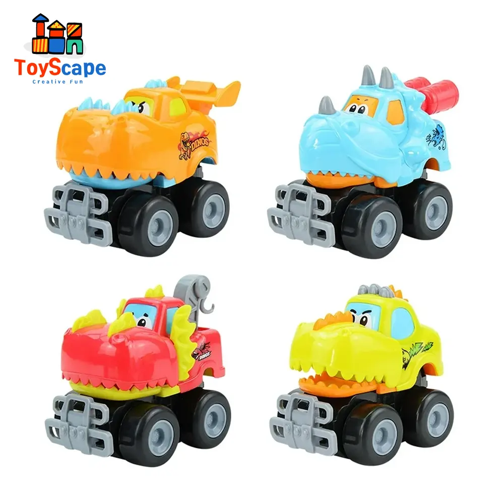 Dinosaur Monster Truck Set – Pack of 4