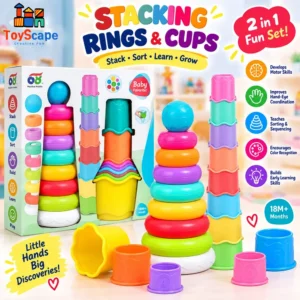 Baby Favorite Colorful Stacking Cups – Educational Nesting & Stacking Toy