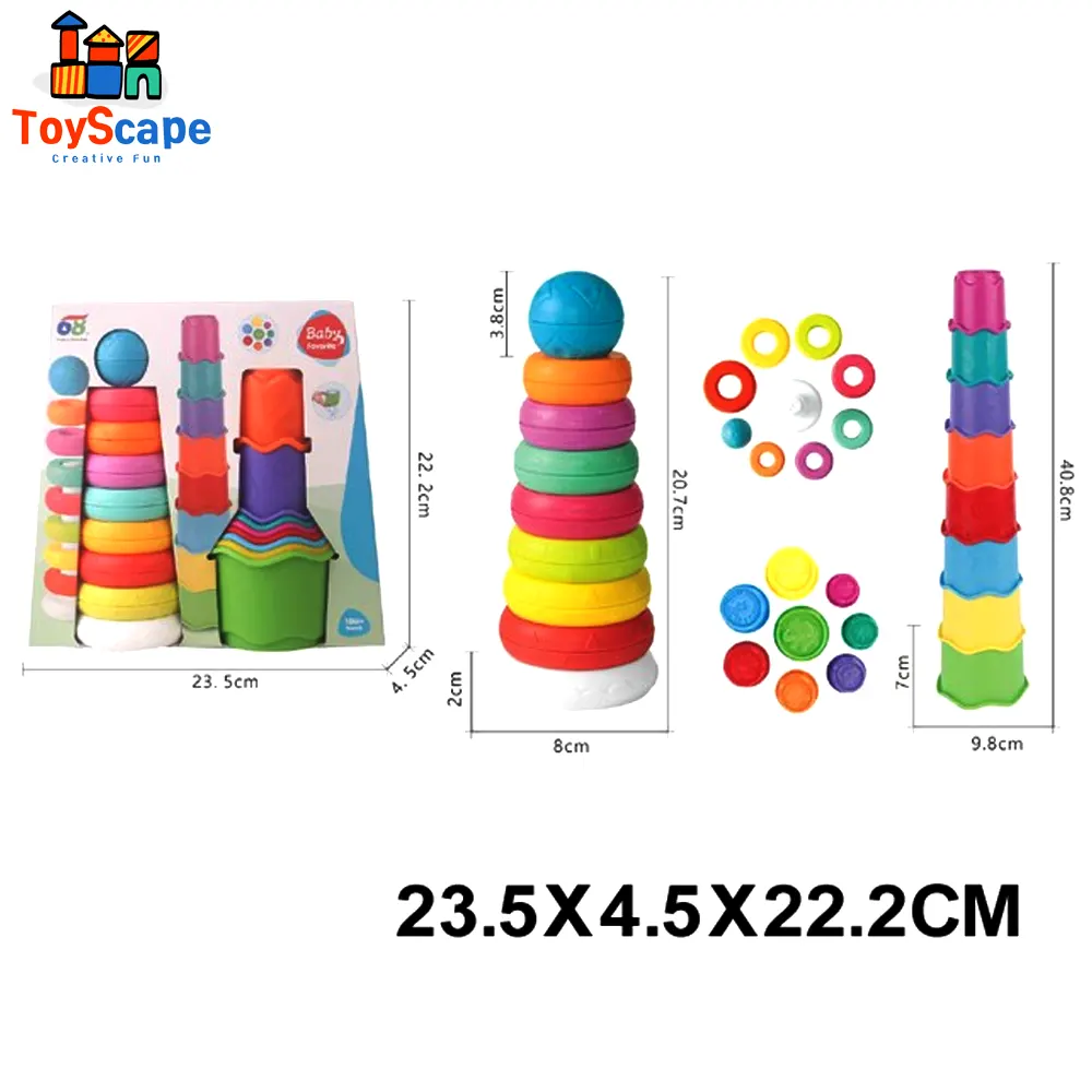 Baby Favorite Colorful Stacking Cups – Educational Nesting & Stacking Toy - Image 2