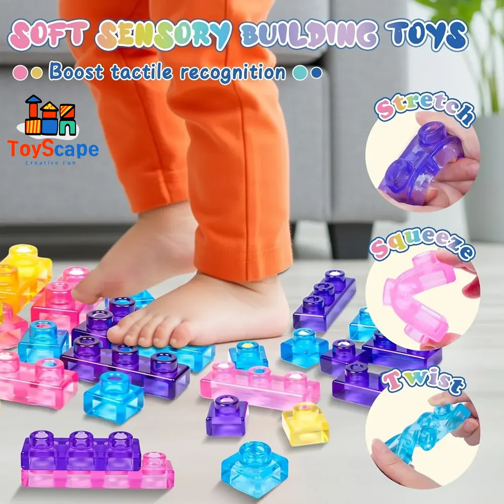 Magic Gummy Block – Soft & Stretchy Building Blocks (40 PCS / 80 PCS) - Image 2