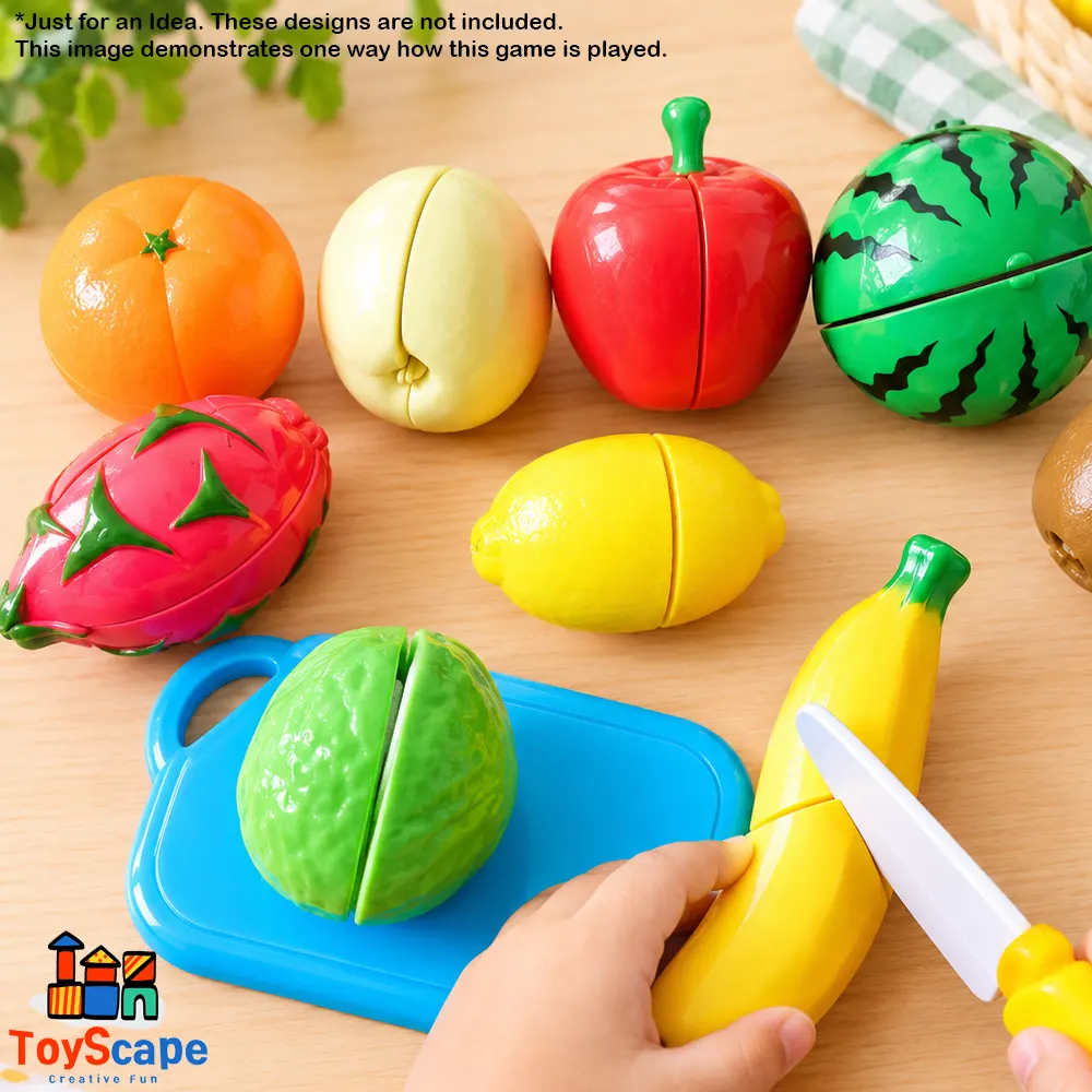 Happy Cutting Set – Fruit Cutting Pretend Play Set - Image 4