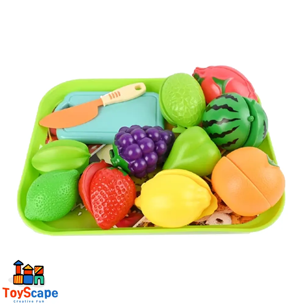 Happy Cutting Set – Fruit Cutting Pretend Play Set - Image 2