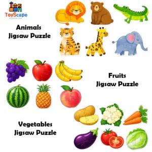 Teaching Jigsaw Puzzle – Fruits 35Pcs Vegetables 34 Pcs & Animals 34 Pcs