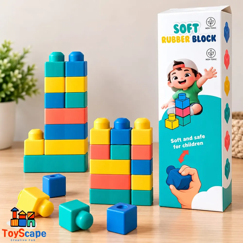 Soft Rubber Building Blocks – 29 Pieces - Image 2